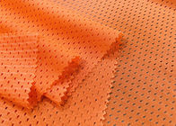 110GSM Polyester Mesh Fabric For Sports Wear Lining Traffic Safety Clothes Neon Orange
