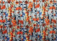 240GSM 94 Percent Polyester Velboa Fabric Warp Kintting Printed For Lady'S Dress Blossom
