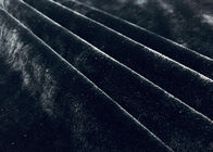 220GSM Fluffy Micro Velvet Fabric / Black Velvet Material 100% Polyester