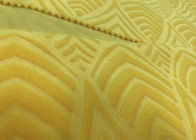 210GSM Soft 100% Polyester Embossed Pattern Micro Velvet Fabric For Home Textile - Yellow