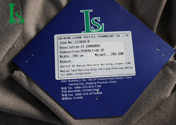 220GSM-280 GSM Polyester Corduroy Fabric For Medium