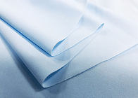130GSM 100% Polyester Shirt Fabric With Stretch Workers Light Blue Color