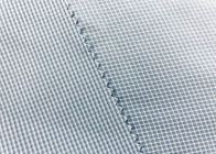 100 Percent Polyester Shirt Fabric Gingham Warp Knitted Grey Checks 130GSM