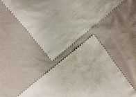 110GSM Microsuede Upholstery Fabric / Recycled Pet Fabric Eco Friendly Oyster Gray