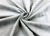 Synthetic 100% Polyester Suede Fabric For Furniture Light Stone Grey 290GSM
