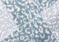 Circle Loop Soft Blanket Fabric Velvet Polyester Fleece Blue White 340GSM