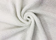 320GSM Woollike Sherpa Fleece Material For Clothing White 100 Percent Polyester