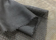 60GSM 100% Polyester Mesh Fabric Knitted For Sports Wear Lining Black