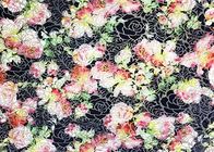 2 Tone Burnt Out Micro Velvet Fabric For Lady'S Dress Pink Rose 190GSM 94% Polyester