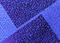 220GSM 94% Polyester Burnt Out Velvet Fabric for Garment Purple Leopard Print