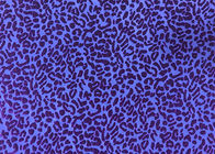 220GSM 94% Polyester Burnt Out Velvet Fabric for Garment Purple Leopard Print