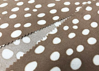 140GSM 100 Percent Polyester Velvet Fabric Water Printing for Home Textile White Dots Brown