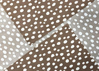 140GSM 100 Percent Polyester Velvet Fabric Water Printing for Home Textile White Dots Brown