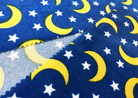 140GSM Cotton Velvet Fabric Water Printing For Home Textile Moons Stars Pattern