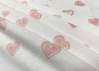 260GSM 	Polyester Velvet Fabric / Home Textile 92 Polyester 8 Spandex Pink Heart