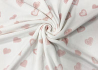 260GSM 	Polyester Velvet Fabric / Home Textile 92 Polyester 8 Spandex Pink Heart