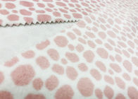 100% Polyester Fleece Fabric for Home Textile Pink Leopard Print 210GSM