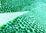 210GSM 100% Polyester Fleece Material For Home Textile Green Leopard Print