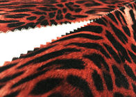 260GSM Velboa Polyester Velvet Fabric For Lady'S Dress Tiger Pattern 150cm Width