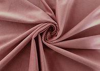 Stretchy 94% Polyester Corduroy Fabric / Ash Pink Corduroy Material 200GSM
