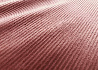 Stretchy 94% Polyester Corduroy Fabric / Ash Pink Corduroy Material 200GSM