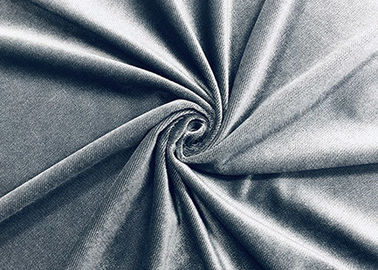 200GSM Polyester Velvet Fabric Cationic Ducth For Sofa Grey Twill Color