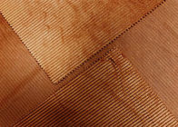 Polyester Corduroy Upholstery Fabric Ochre Color Fashionable 230GSM Weight