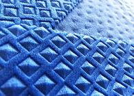200GSM Embossed Velvet Fabric / Sofa Polyester Velvet Upholstery Fabric Prussian Blue