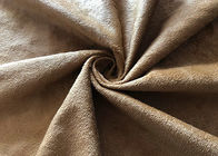130GSM 100 Percent Polyester Brushed Suede Fabric For Clothing Brown Color Fashion