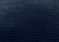 Black stripes Micro Velvet Fabric / 240GSM 100 Polyester Material 150cm