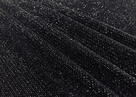260GSM 94% Polyester Micro Velvet Fabric for Women's Wear Silver Lurex Black