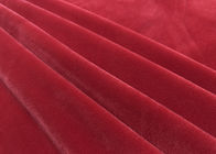240GSM Stretchy Super Soft Velvet Fabric Dark Red 92 Polyester 8 Spandex
