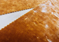 330GSM Micro Velvet Fabric / Velvet Clothing Material Warp knitting Orange