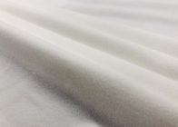 210GSM Weight Brushed Knit Fabric 82% Polyester Warp Knitting White Color