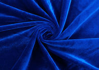 250GSM Plush Toy Fabric / Soft Plush Textile Warp Knitted Royal Blue Color