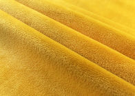 220GSM Soft Micro Polyester Fabric / Amber Yellow Velvet Fabric For Toys Accessories