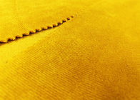 220GSM Soft Micro Polyester Fabric / Amber Yellow Velvet Fabric For Toys Accessories
