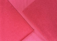 240GSM 100% Nylon Brushed Knit Fabric For Toy Making Madder Red Color