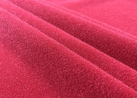 240GSM 100% Nylon Brushed Knit Fabric For Toy Making Madder Red Color