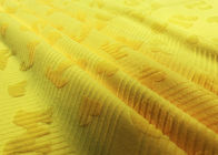 210GSM Soft 100% Polyester Embossed Alphabet Letters Micro Velvet Fabric - Yellow