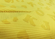 210GSM Soft 100% Polyester Embossed Alphabet Letters Micro Velvet Fabric - Yellow