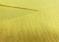 210GSM Soft 100% Polyester Embossed Pattern Micro Velvet Fabric - Yellow