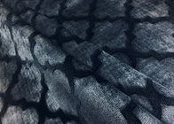 310GSM Embossed Velvet Fabric / Sofa Polyester Velvet Upholstery Fabric -Dark Blue