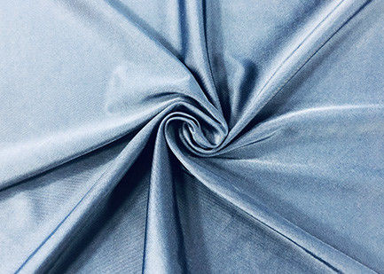 200GSM 85% Polyester Knitting Stretchy Fabric For Swimwear Blue Haze Colored