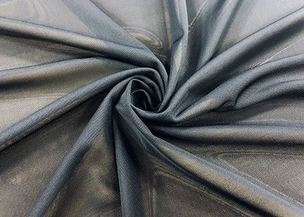 180GSM 85% Polyester Mesh Netting / Stretchy Mesh Fabric For Garments Black