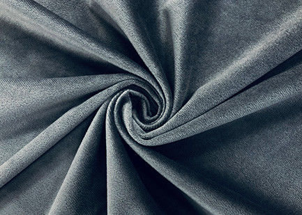 Soft 100 Percent Polyester Micro Velvet Fabric 240GSM for Home Textile Grey