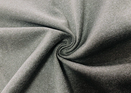 210GSM Warm 100% Polyester Weft Backside Brushed Poly Knit Fabric For Clothes Heather Grey
