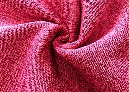 Loop Gagt Brushed Knit Fabric For Pullover Hoodie Pink 300GSM 100% Polyester
