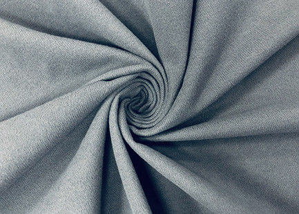 160GSM Brushed Poly Spandex Knit Fabric Warp Knitting For Accessories Grey